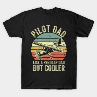 Pilot Dad Funny Aviation Enthusiast Retro T-Shirt